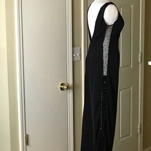 Julie_Black Gown_Sheer Side Panels w/Beading